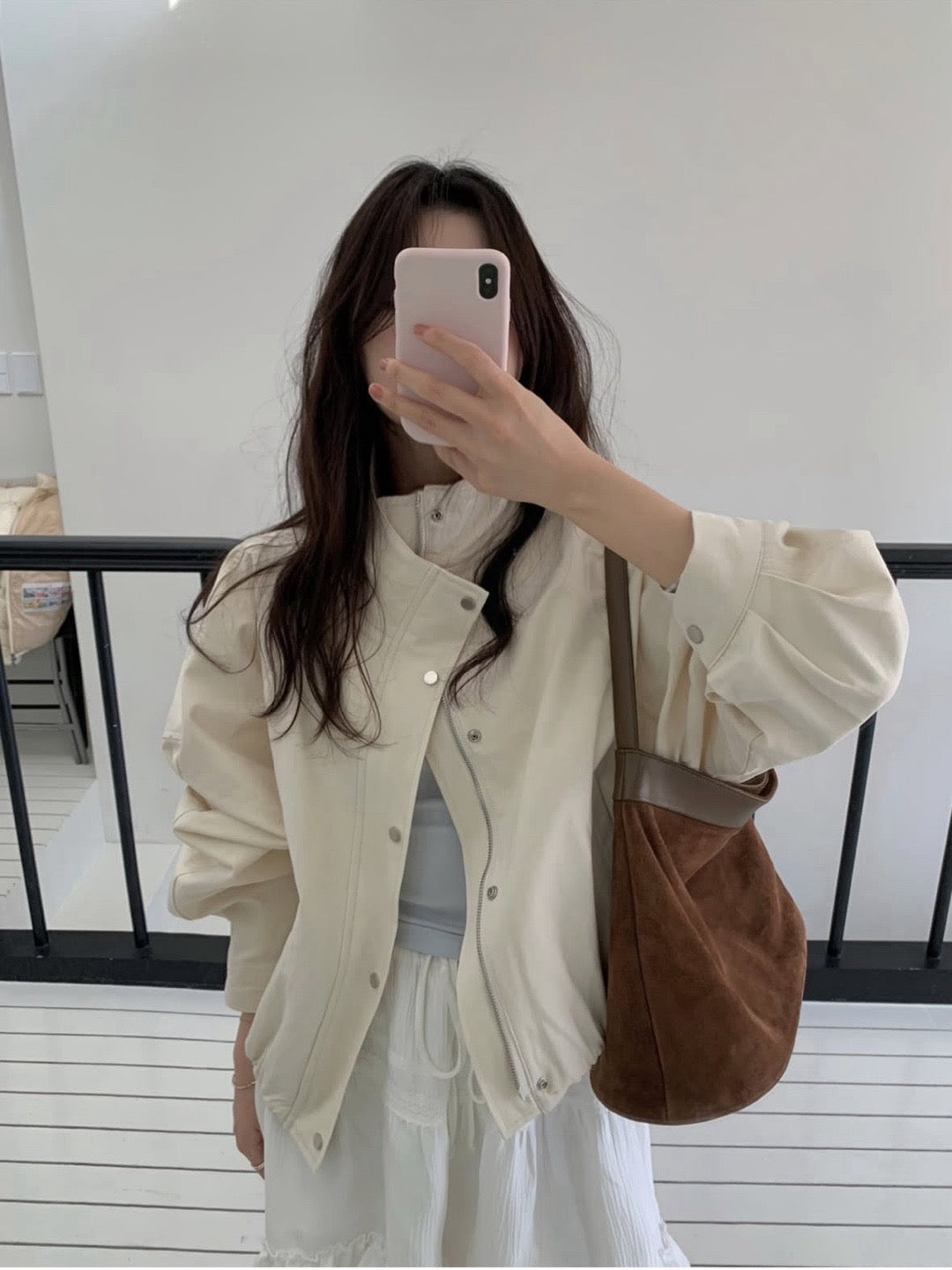 Cotton Stand Collar Jacket