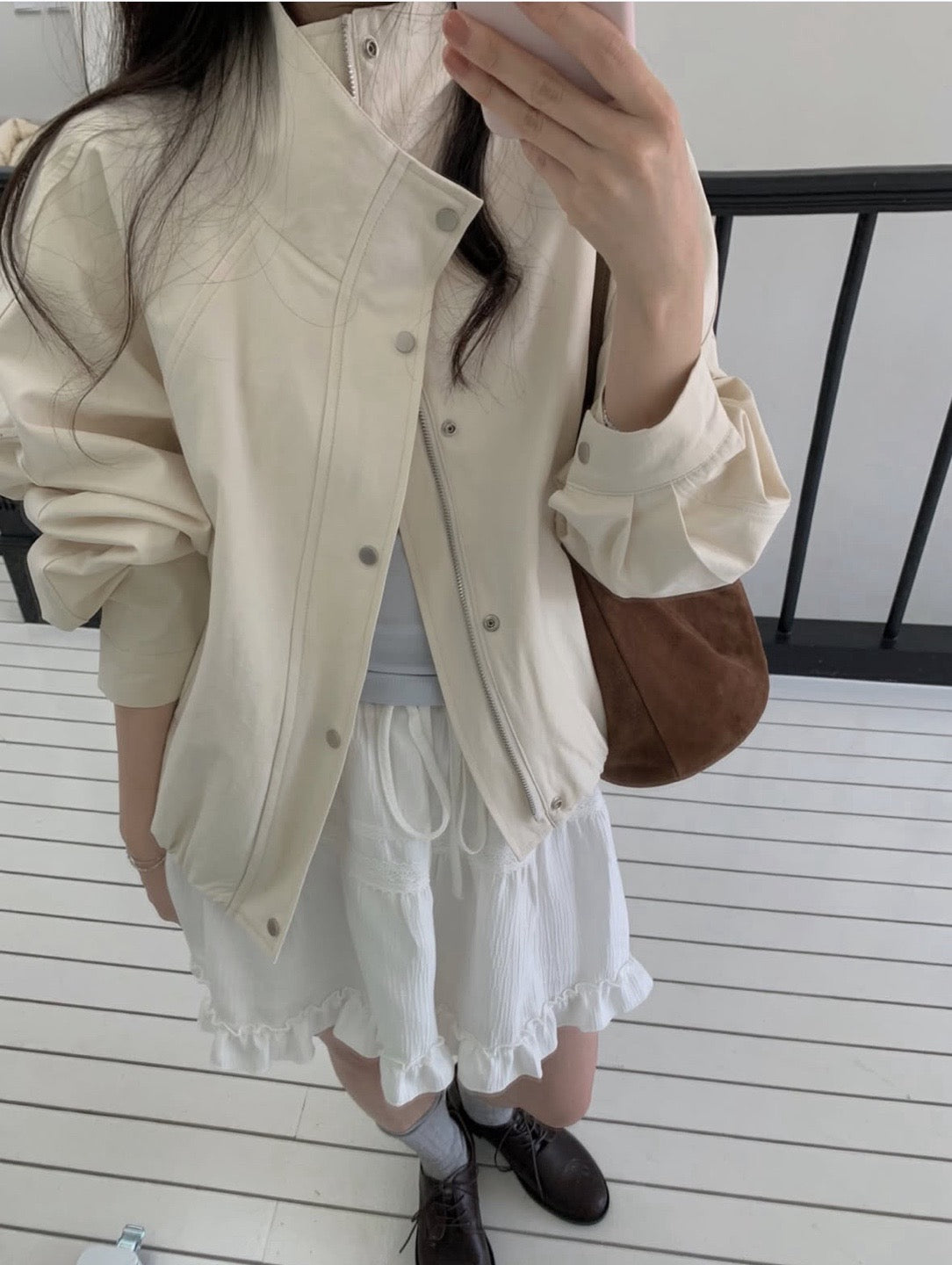 Cotton Stand Collar Jacket