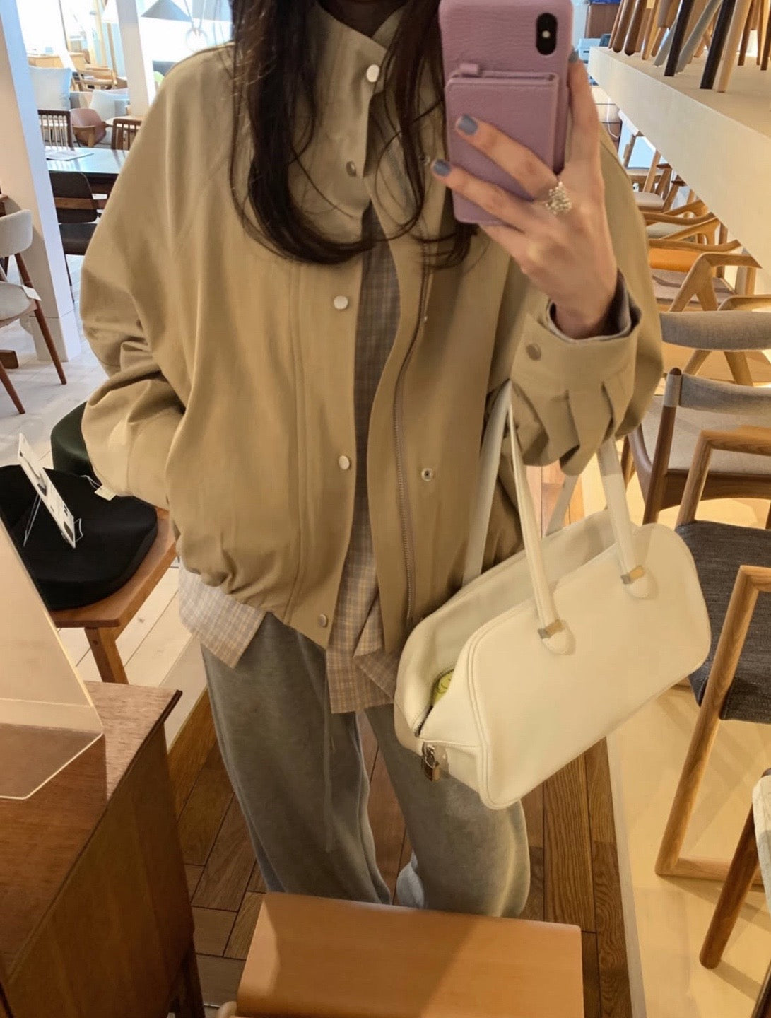 Cotton Stand Collar Jacket