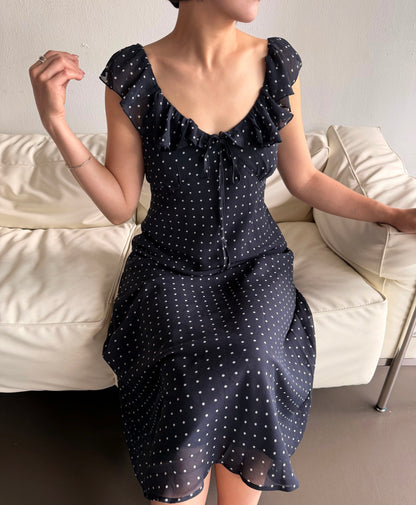Élodie Polka Dot Dress