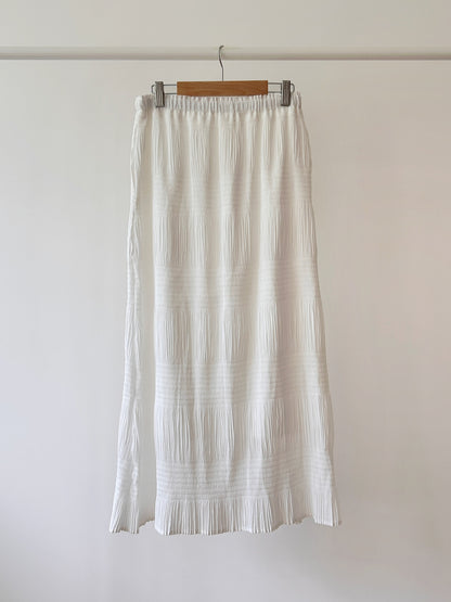 Pleated Texture Maxi Skirt