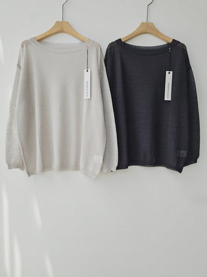 Sheer Linen Blend Knit