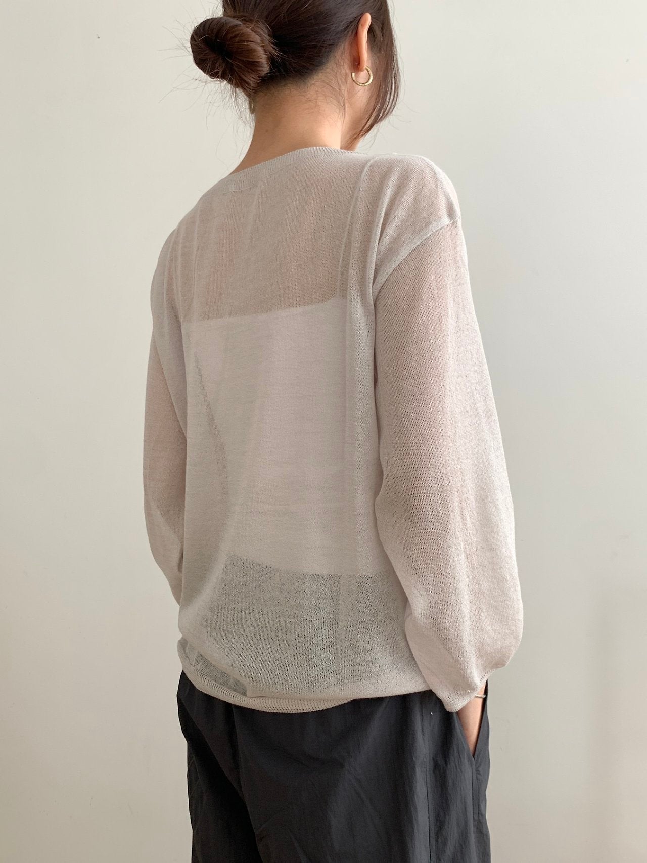Sheer Linen Blend Knit
