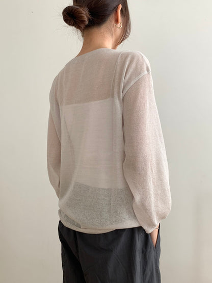 Sheer Linen Blend Knit