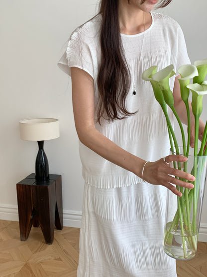 Pleated Texture Blouse