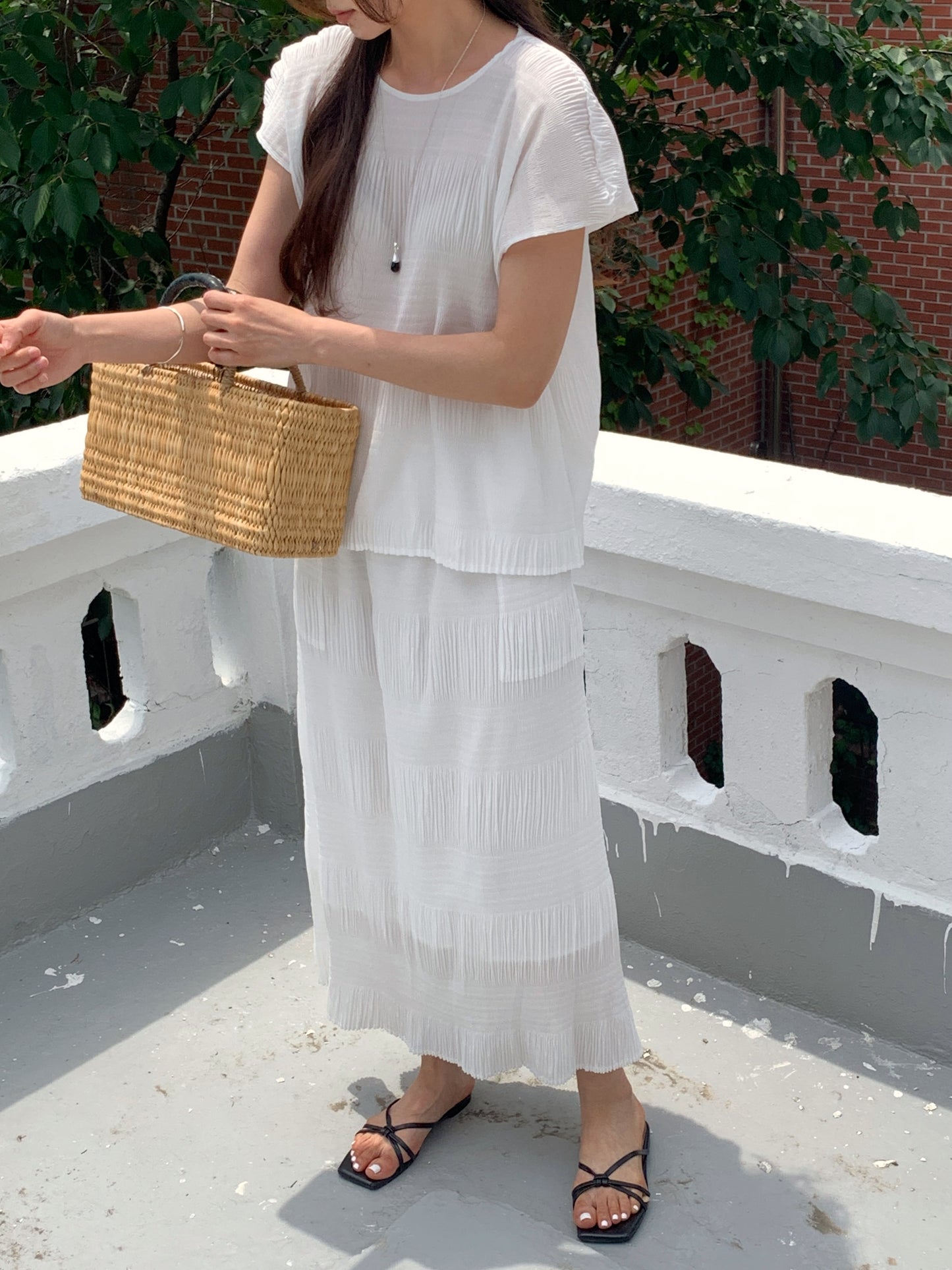 Pleated Texture Blouse