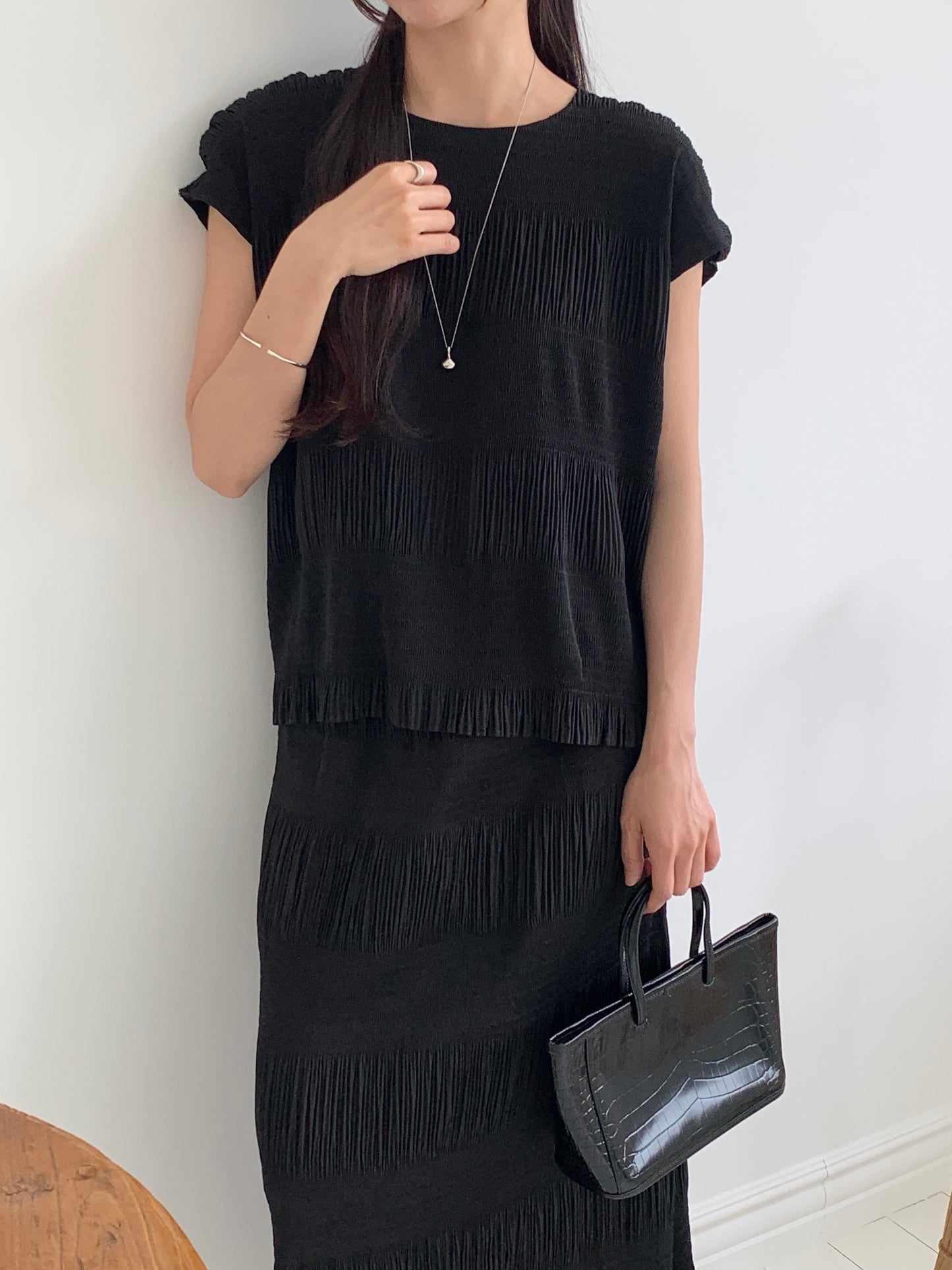 Pleated Texture Blouse