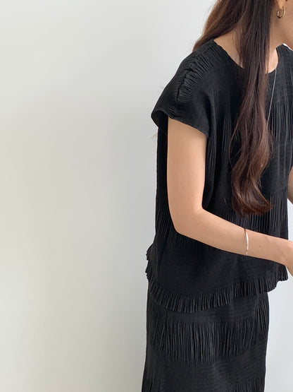 Pleated Texture Blouse