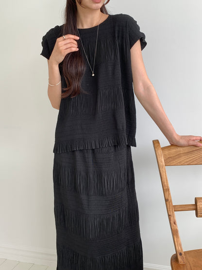 Pleated Texture Blouse