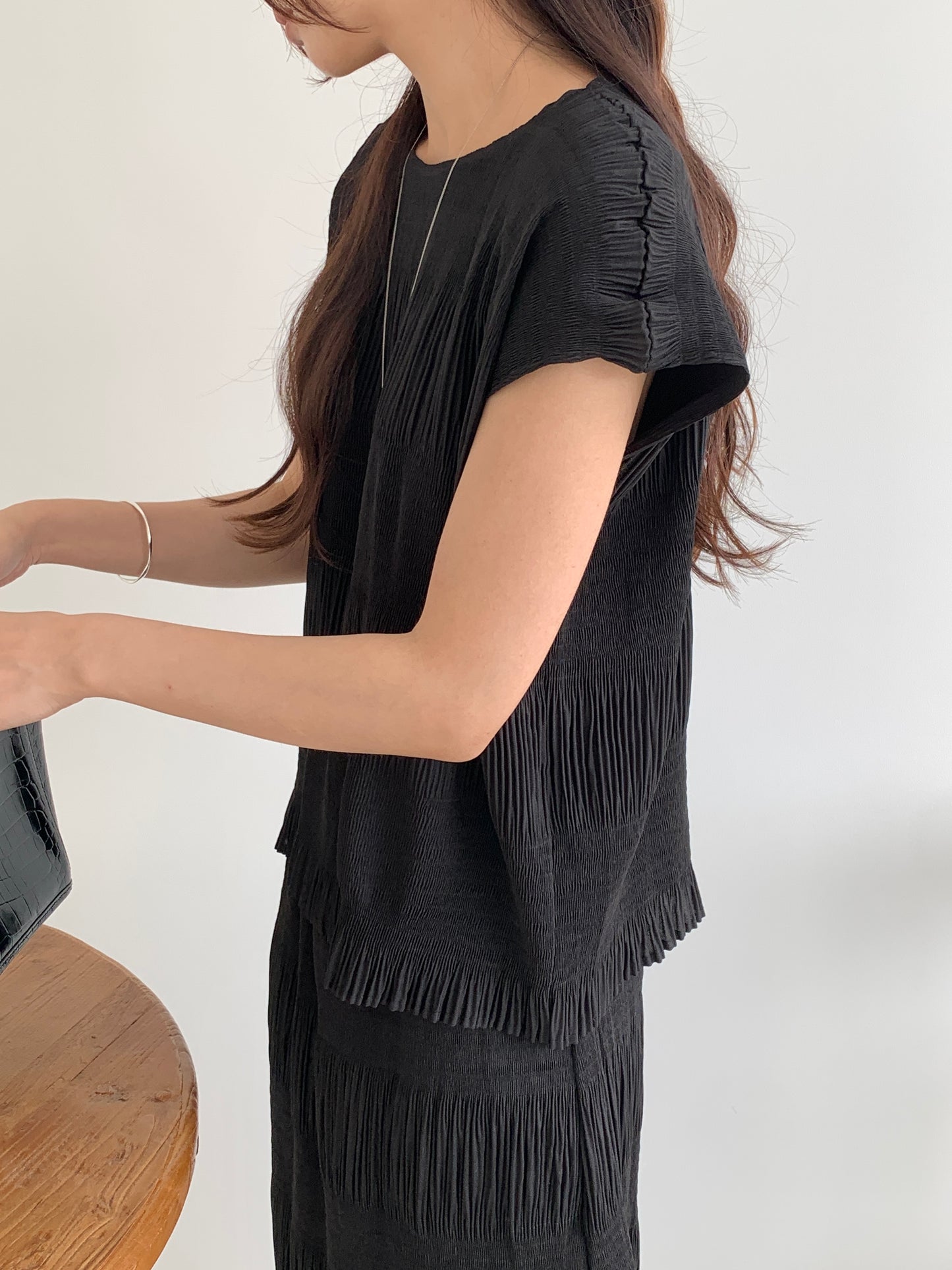 Pleated Texture Blouse