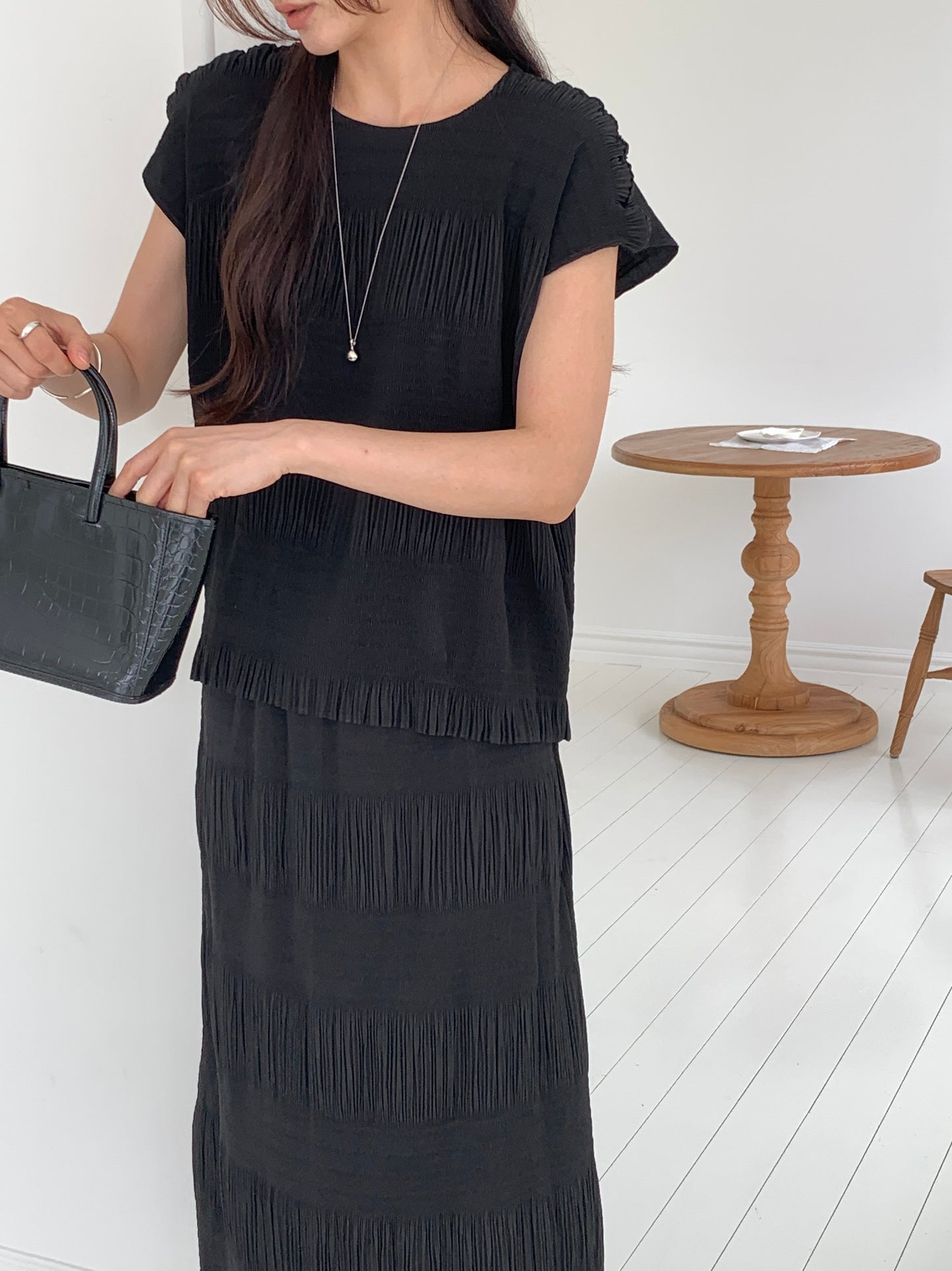 Pleated Texture Blouse