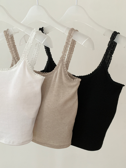 Modal Built-In Bra Lace Tank