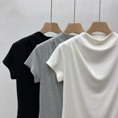 Asymmetry Soft Mock Tee