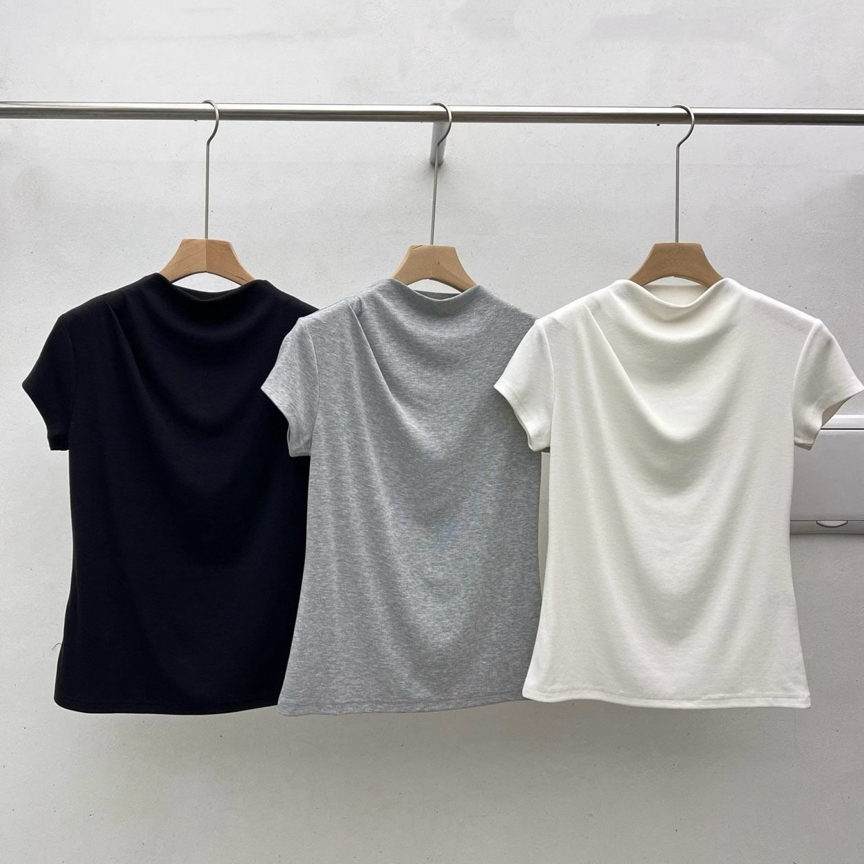 Asymmetry Soft Mock Tee