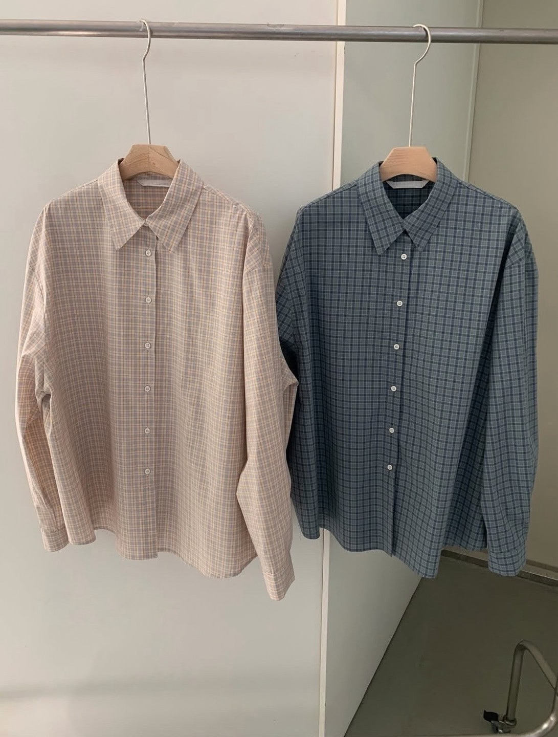 Soft Check Oversized Shirt