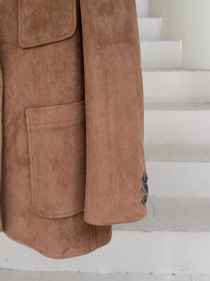 Premium Suede Three-Pocket Jacket
