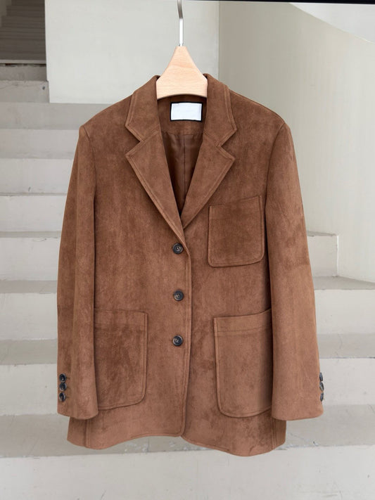 Premium Suede Three-Pocket Jacket